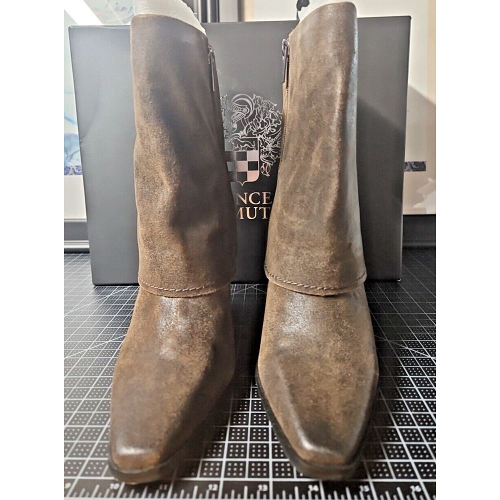 Vince Camuto Women's‎ Alolison Zip Mid-Calf Boot vintage suede Tobacco 38/7.5